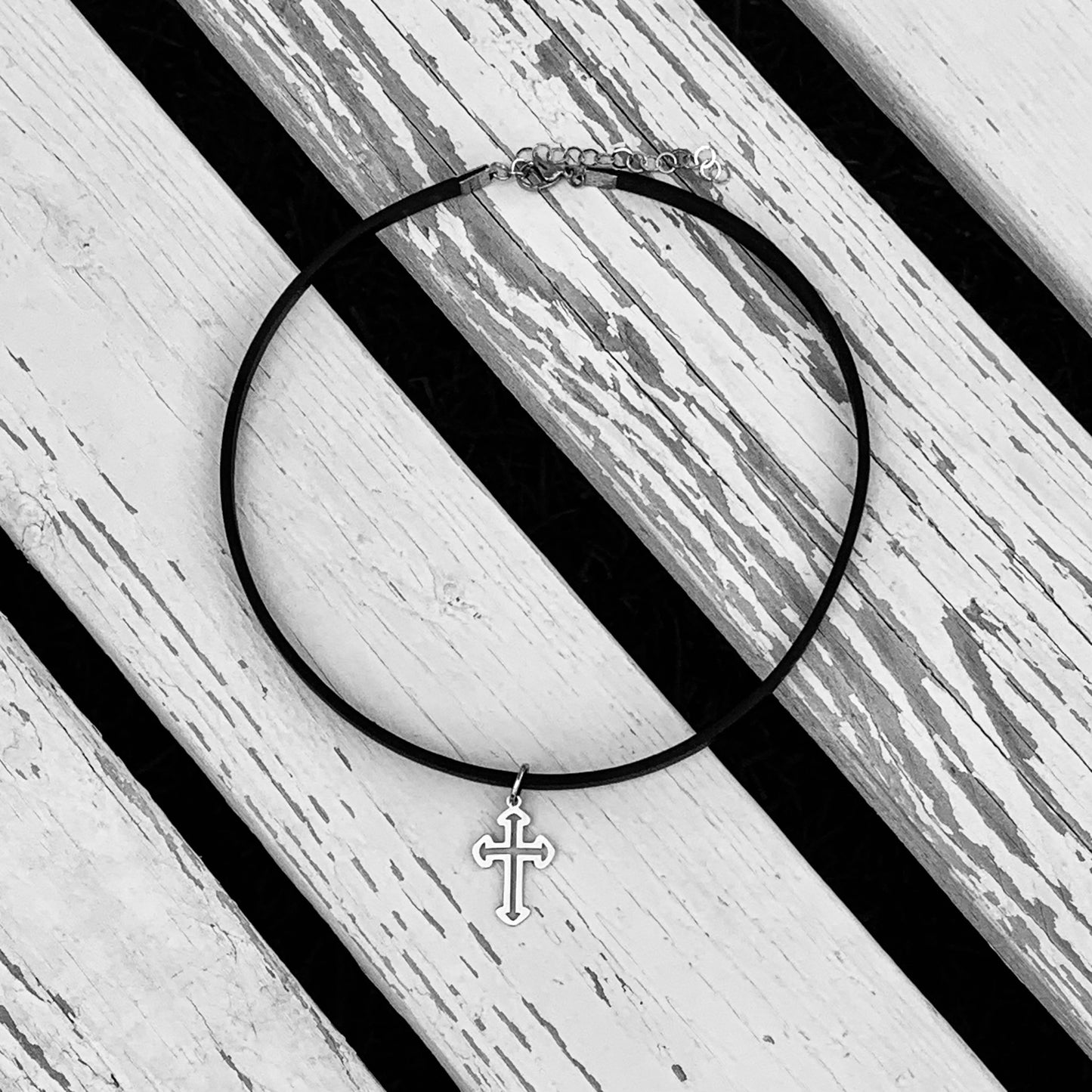 Unisex Leather Choker Necklace - Choose Pendant + Set Option