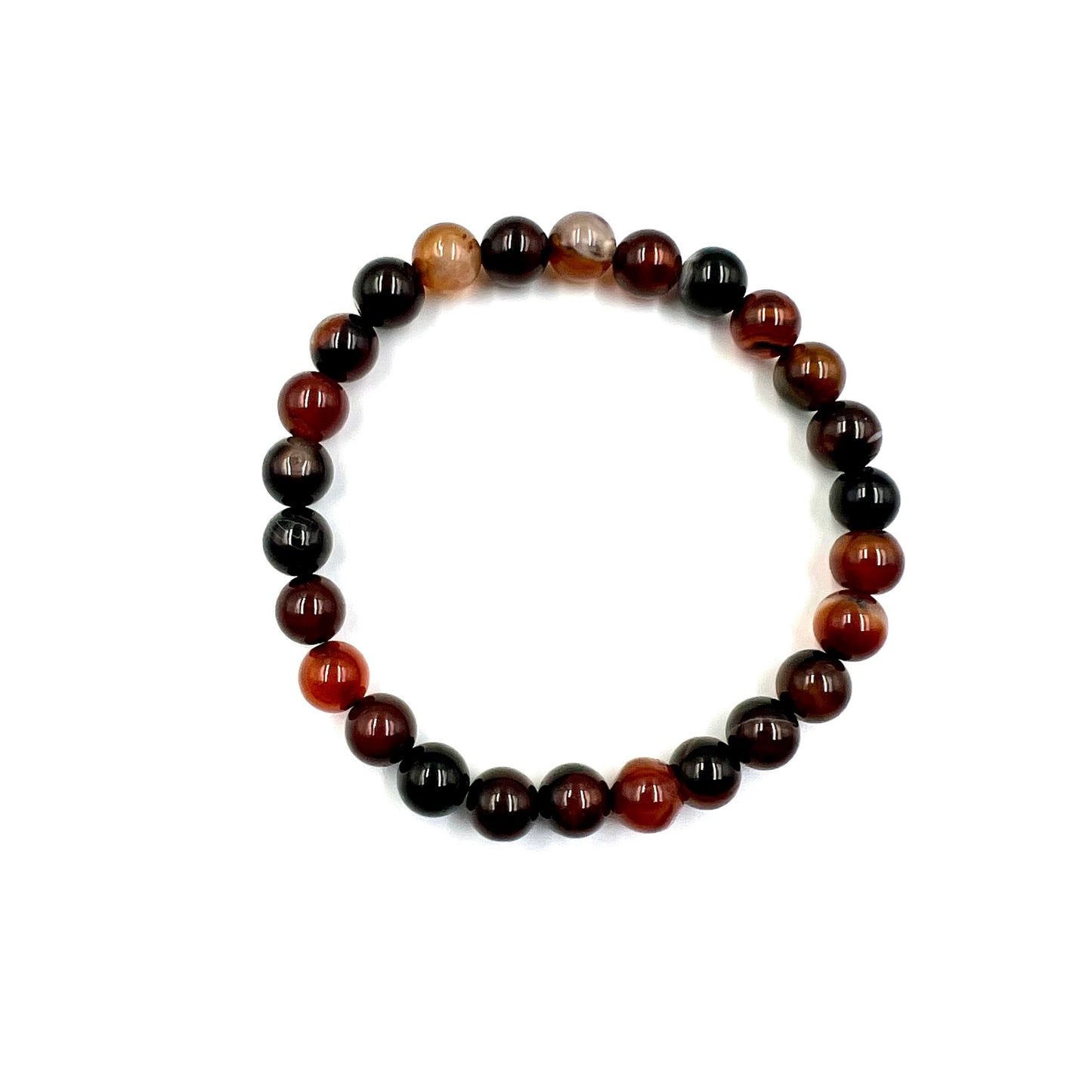 Unisex 8mm Beaded Bracelet - Choose Gemstone/Colour & Charms