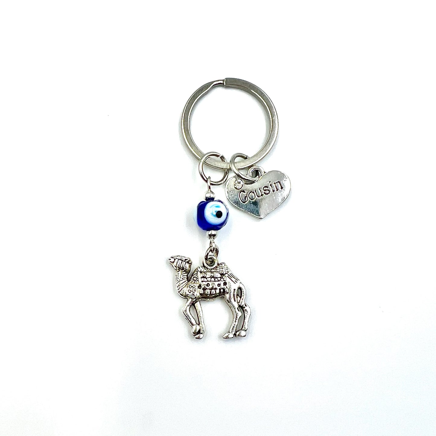 Camel Keyring - Choose Member of Family Heart Charm