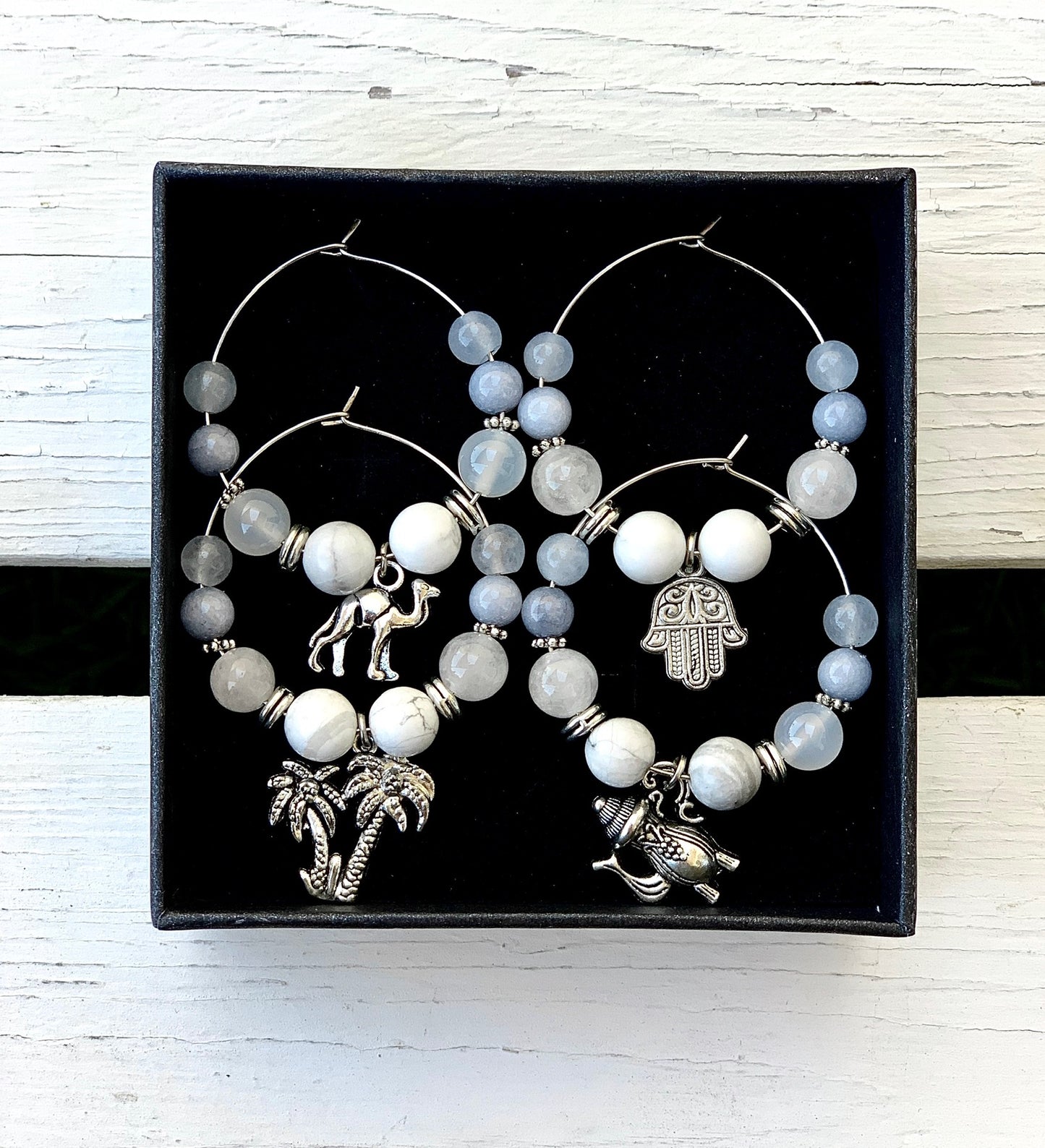 Dubai Themed Wine Glass Charms - Choose Colour/Quantity & Personalisation option
