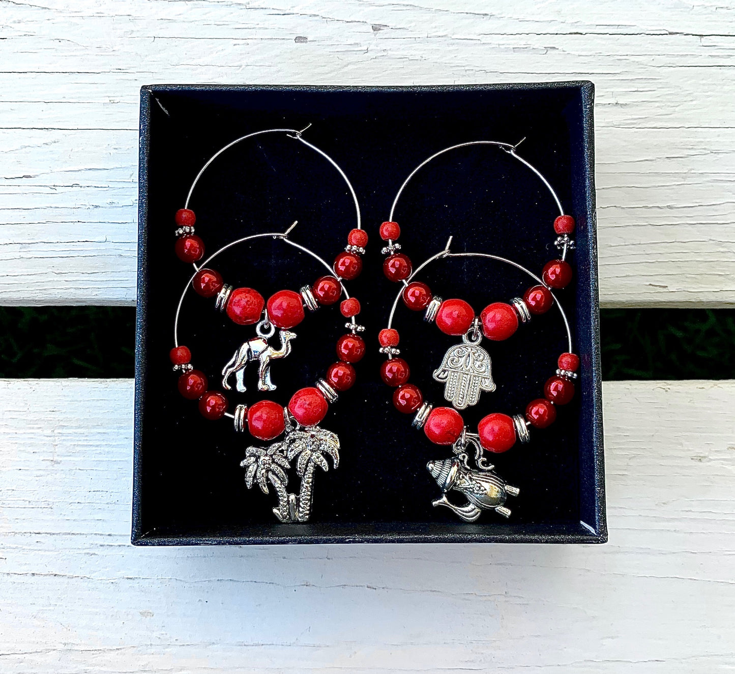 Dubai Themed Wine Glass Charms - Choose Colour/Quantity & Personalisation option