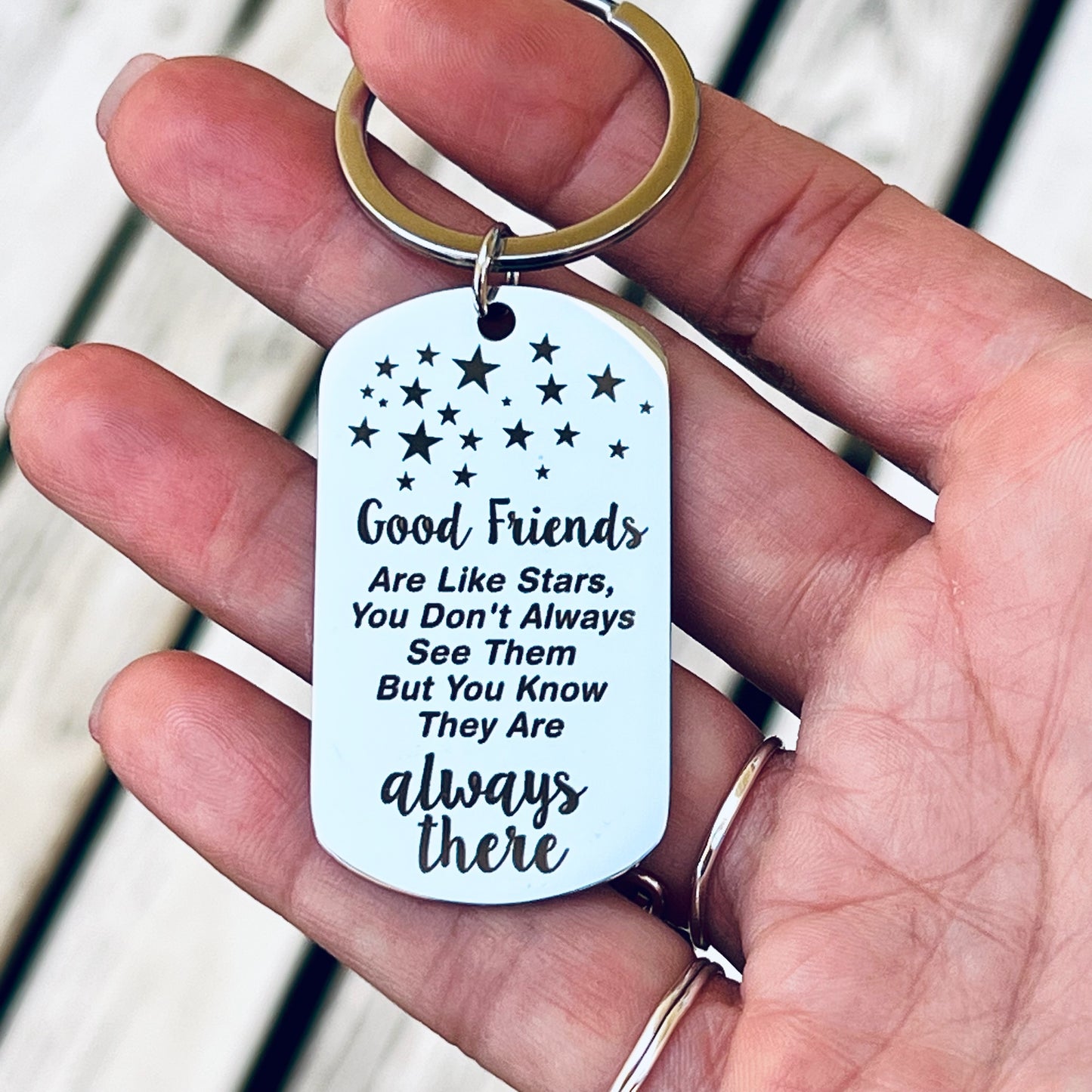 Good Friends Rectangle Keyring