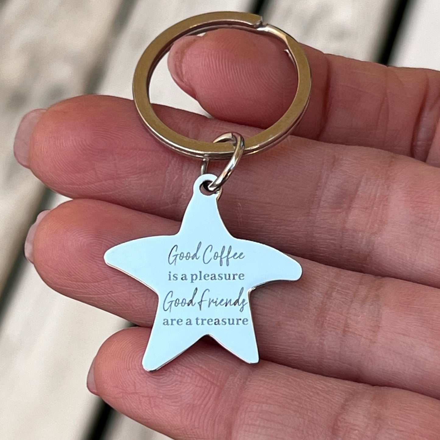 Good Friends Star Keyring