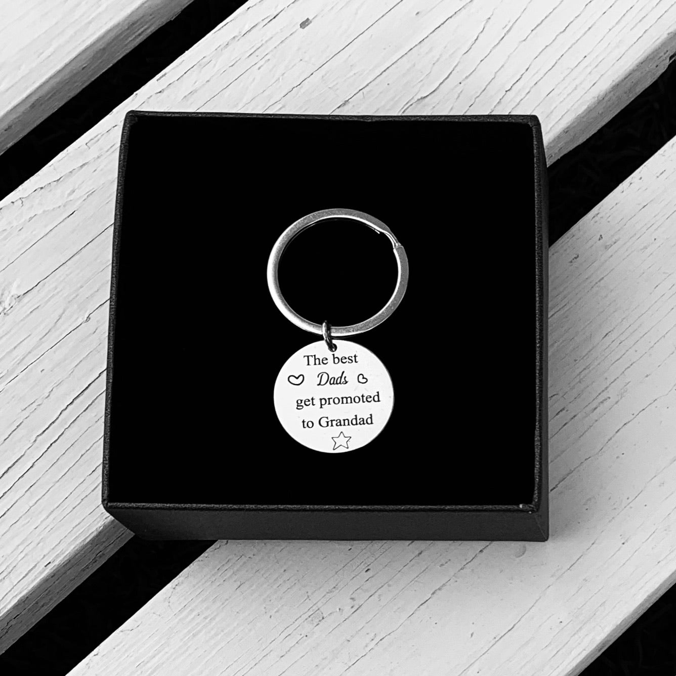 "Best Dads Get Promoted to Grandad" Keyring
