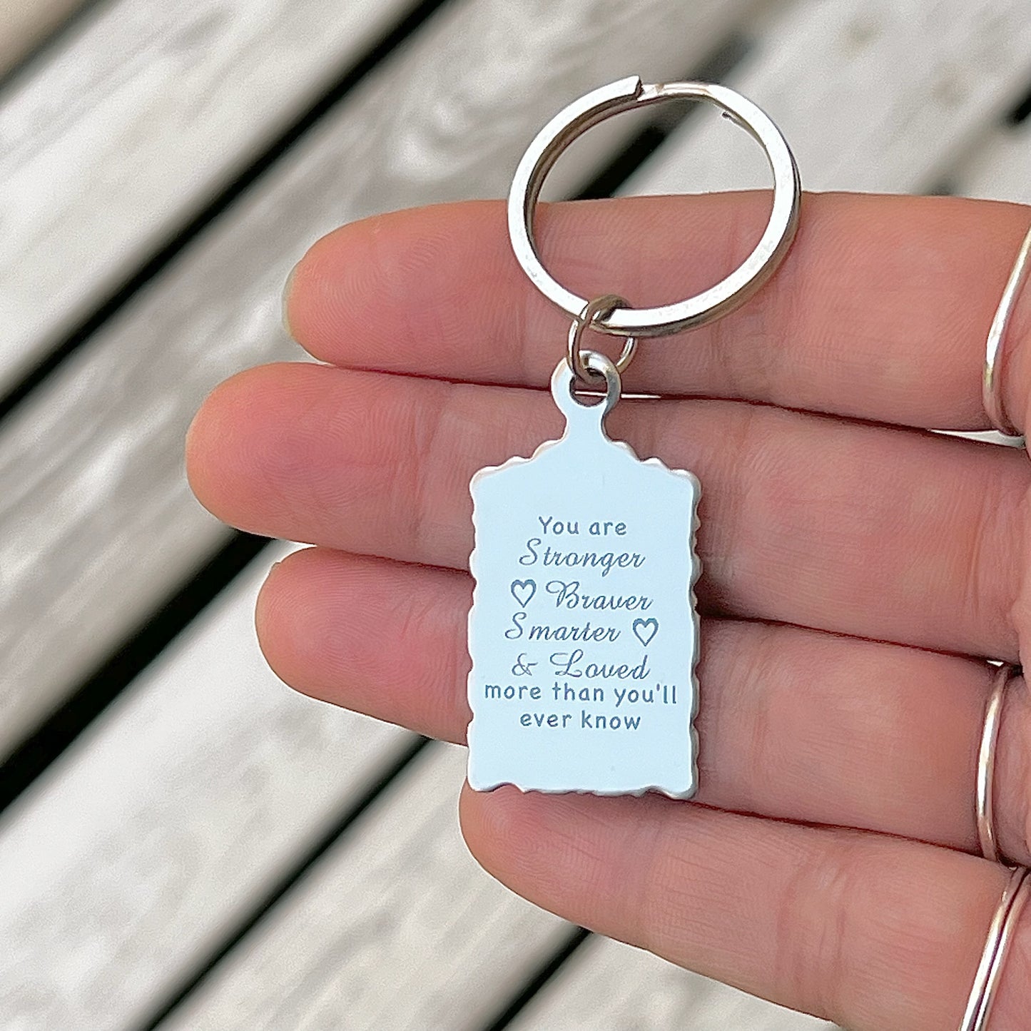 You are Stronger Braver Smarter Keyring