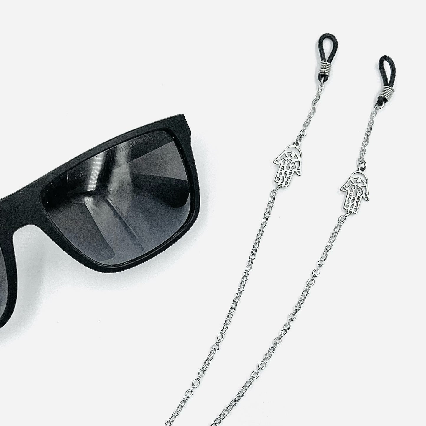 Glasses Chain - Silver or Gold Hand of Fatima with Personalisation option