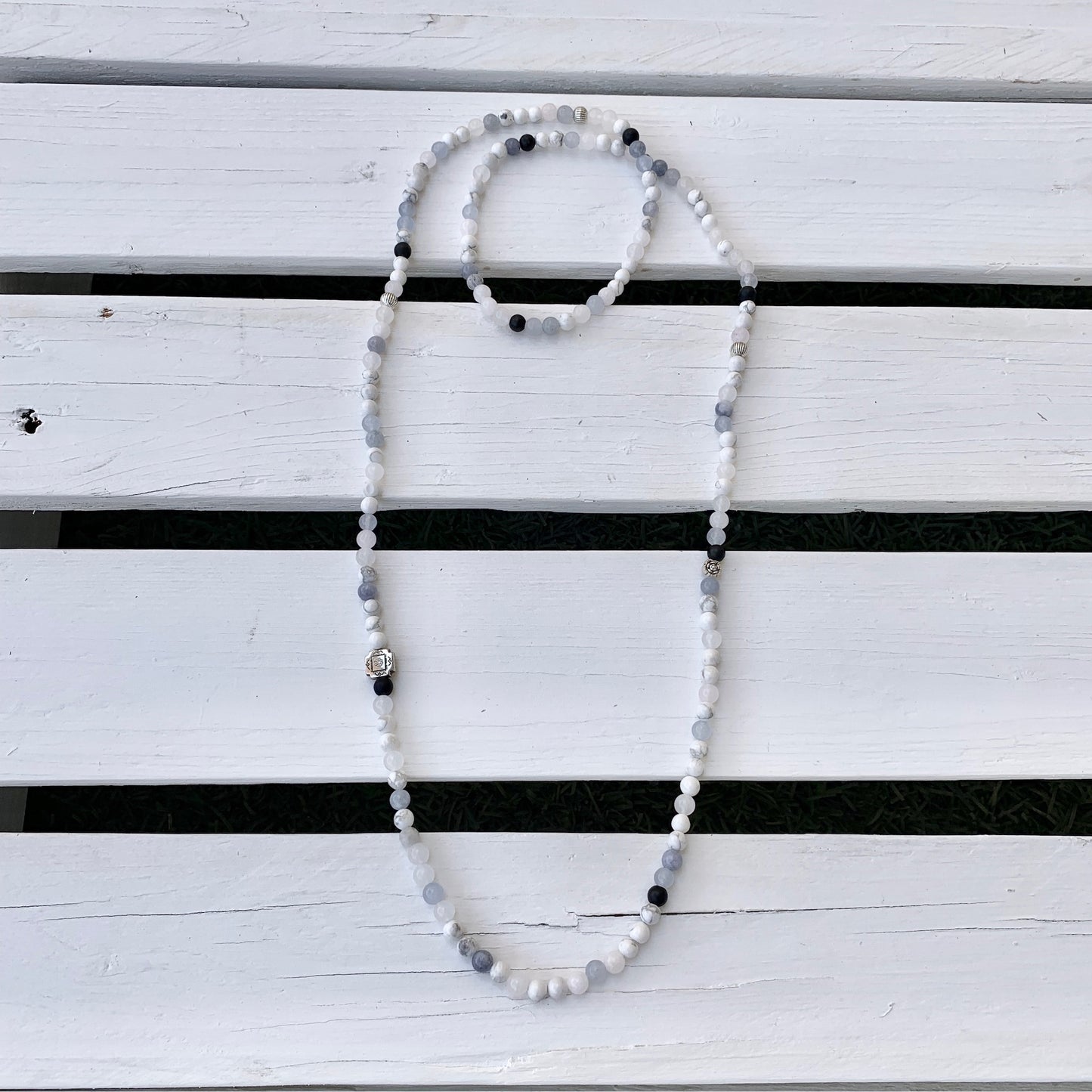 Beaded Necklace - Choose Gemstones/Colour