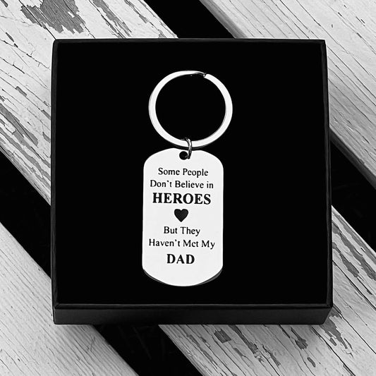 Dad Heroes Keyring