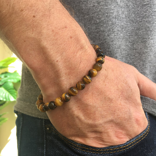 Unisex Tigers Eye Beaded Bracelet