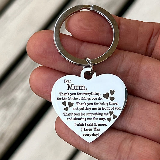 Mum Heart Keyring