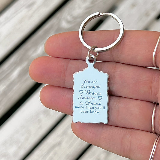 You are Stronger Braver Smarter Keyring