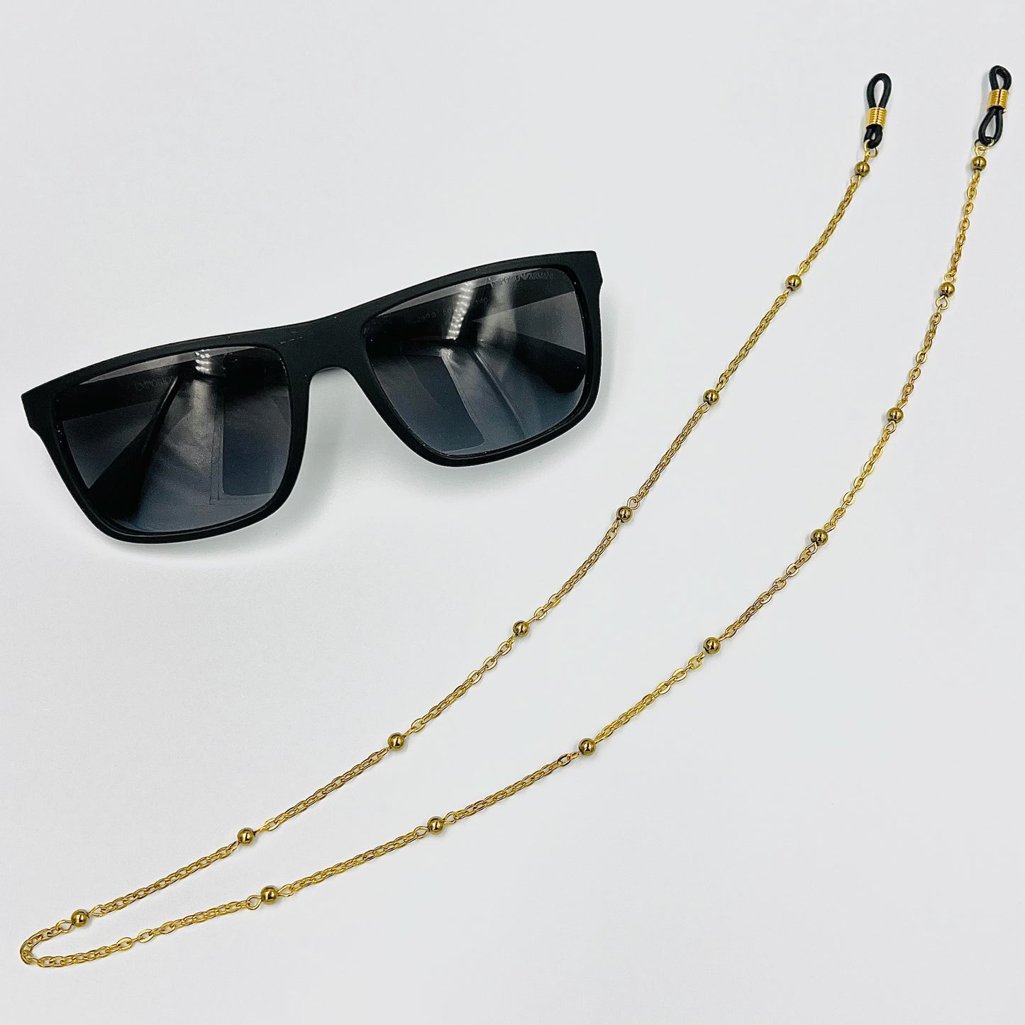 Glasses Chain - Silver or Gold with Hematite beads & Personalisation option