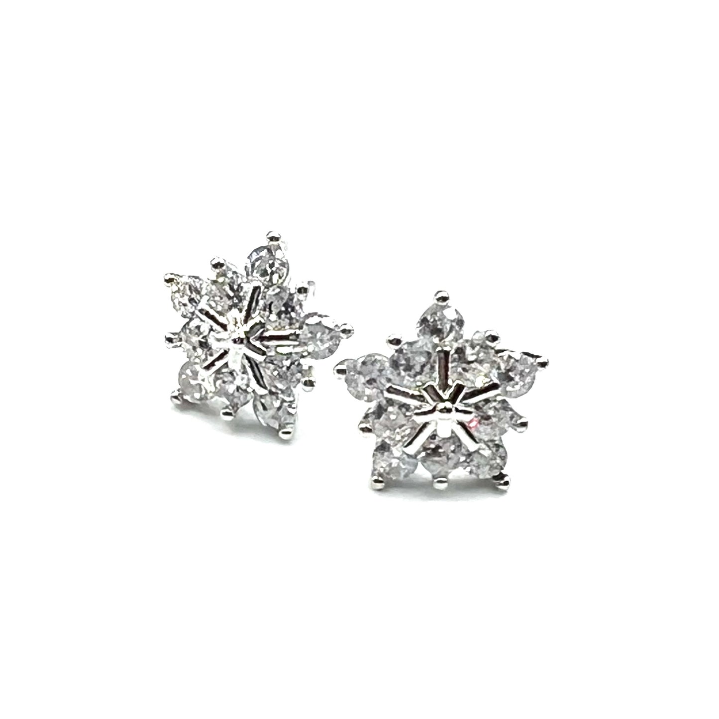 S925 Christmas Snowflake Earrings