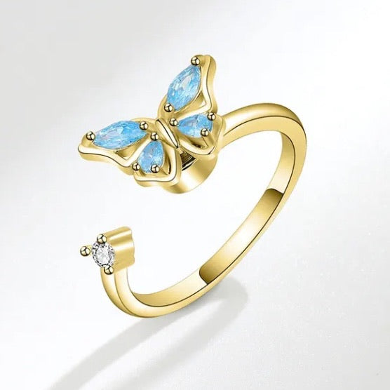 Butterfly Fidget Spinner Ring