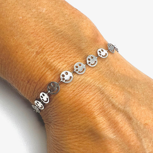 Smiley Face Chain Bracelet