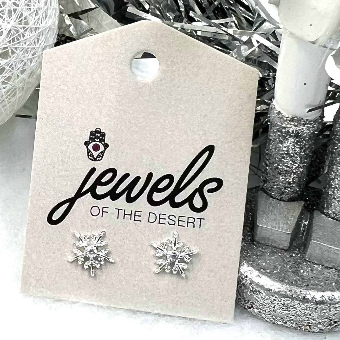 S925 Christmas Dainty Snowflake Earrings