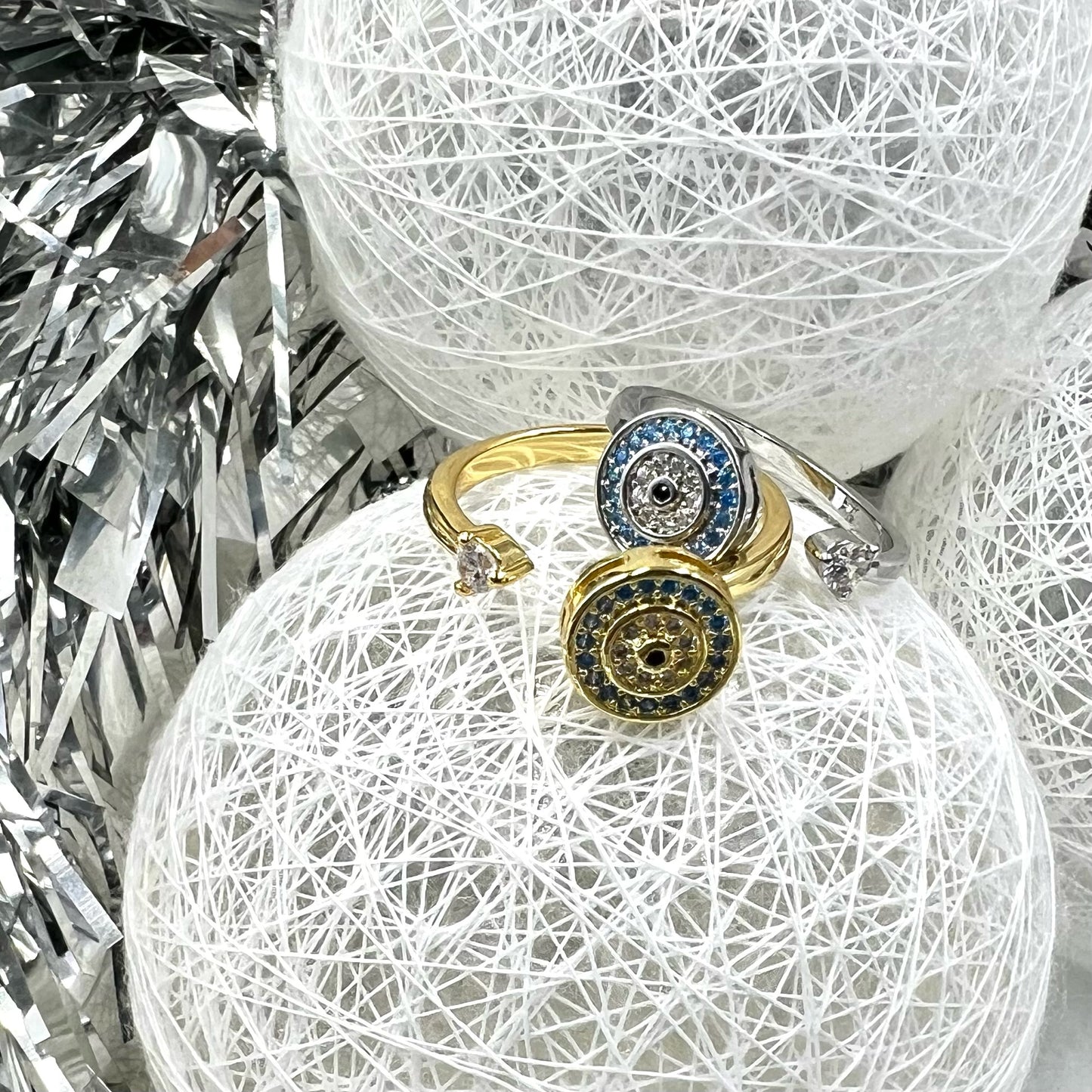 Evil Eye Fidget Spinner Ring