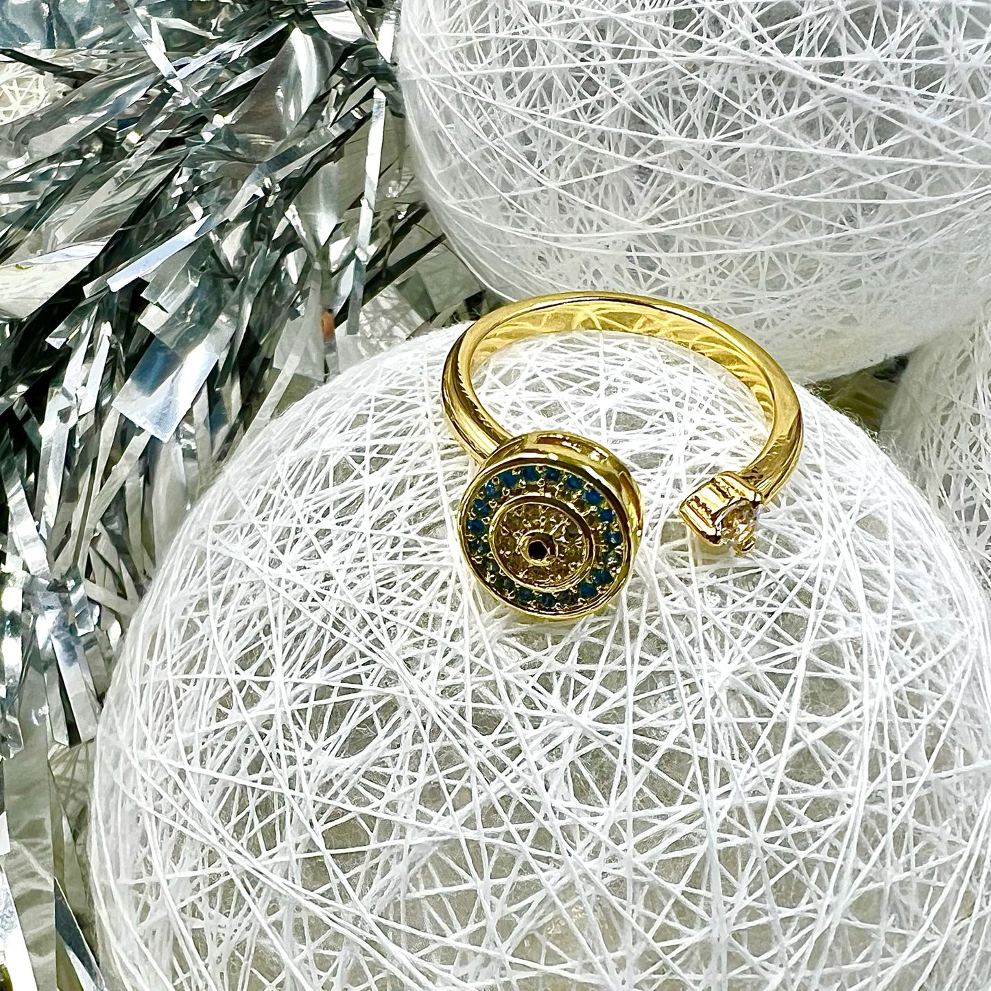 Evil Eye Fidget Spinner Ring