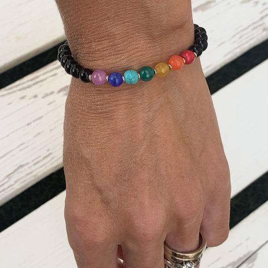 Chakra Beaded Bracelet - Choose Charm & Personalisation