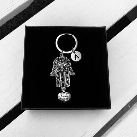 I Love You Hand Of Fatima Keyring