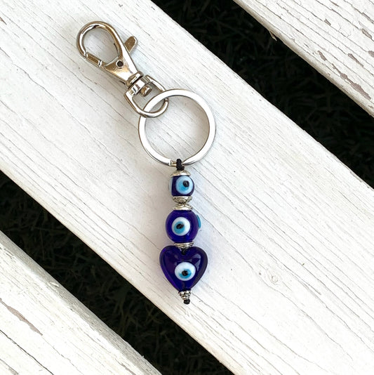 Evil Eye Bead Keyring
